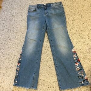 Driftwood emboidred bellbottoms